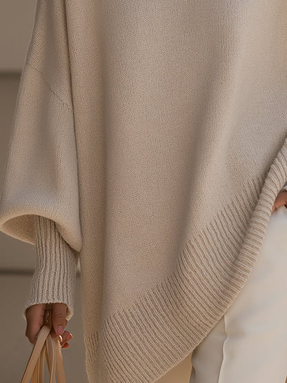 Jersey Oversize de Punto Suave | Pullover Cálido con Cuello Redondo