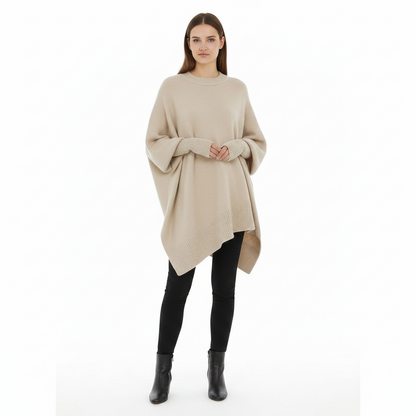 Jersey Oversize de Punto Suave | Pullover Cálido con Cuello Redondo