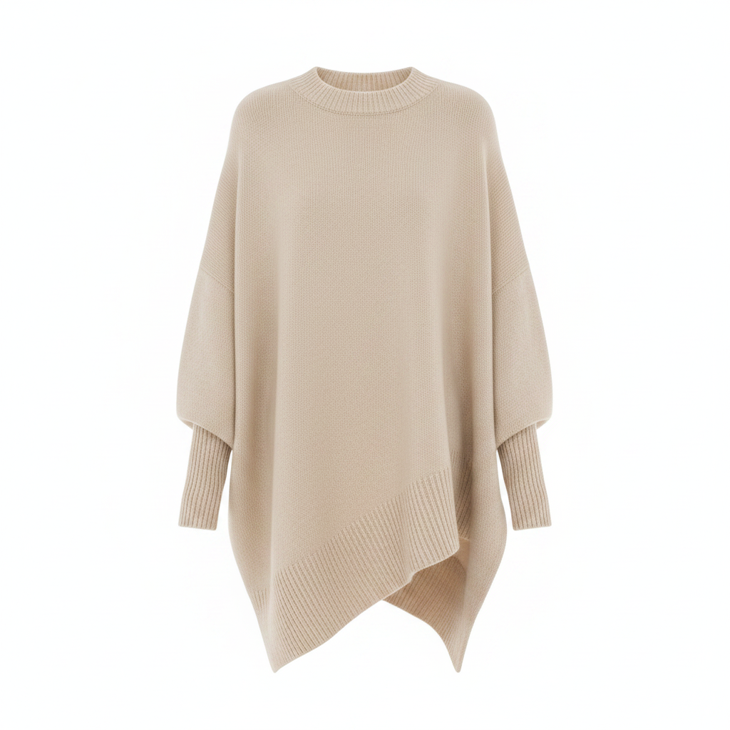 Jersey Oversize de Punto Suave | Pullover Cálido con Cuello Redondo