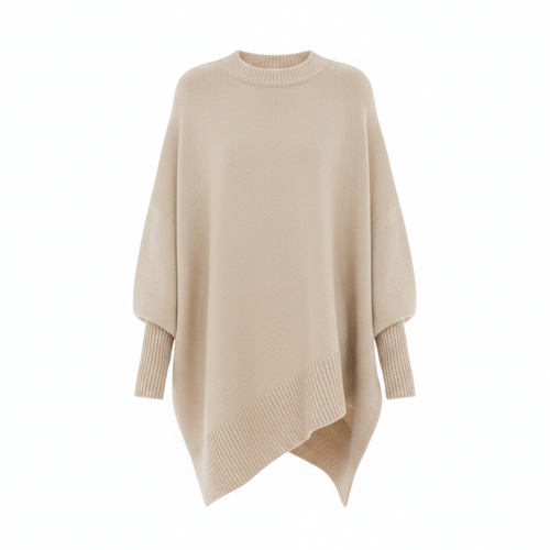 Jersey Oversize de Punto Suave | Pullover Cálido con Cuello Redondo