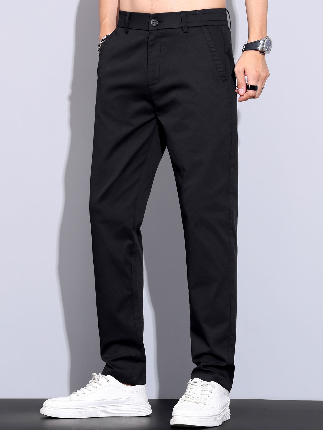 Pantalón Recto con Cintura Elástica | Elegancia y Comodidad