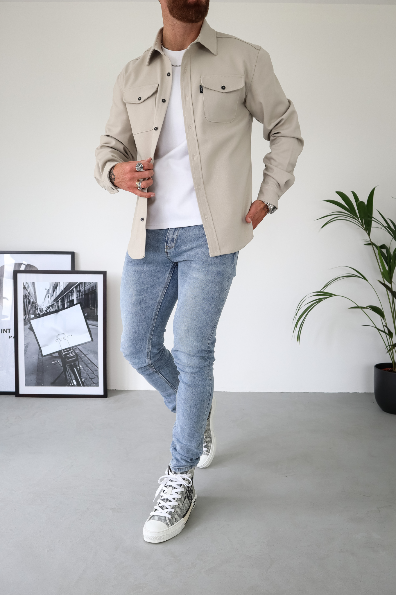 CAPO | Sobrecamisa Premium en Tono Piedra ✨