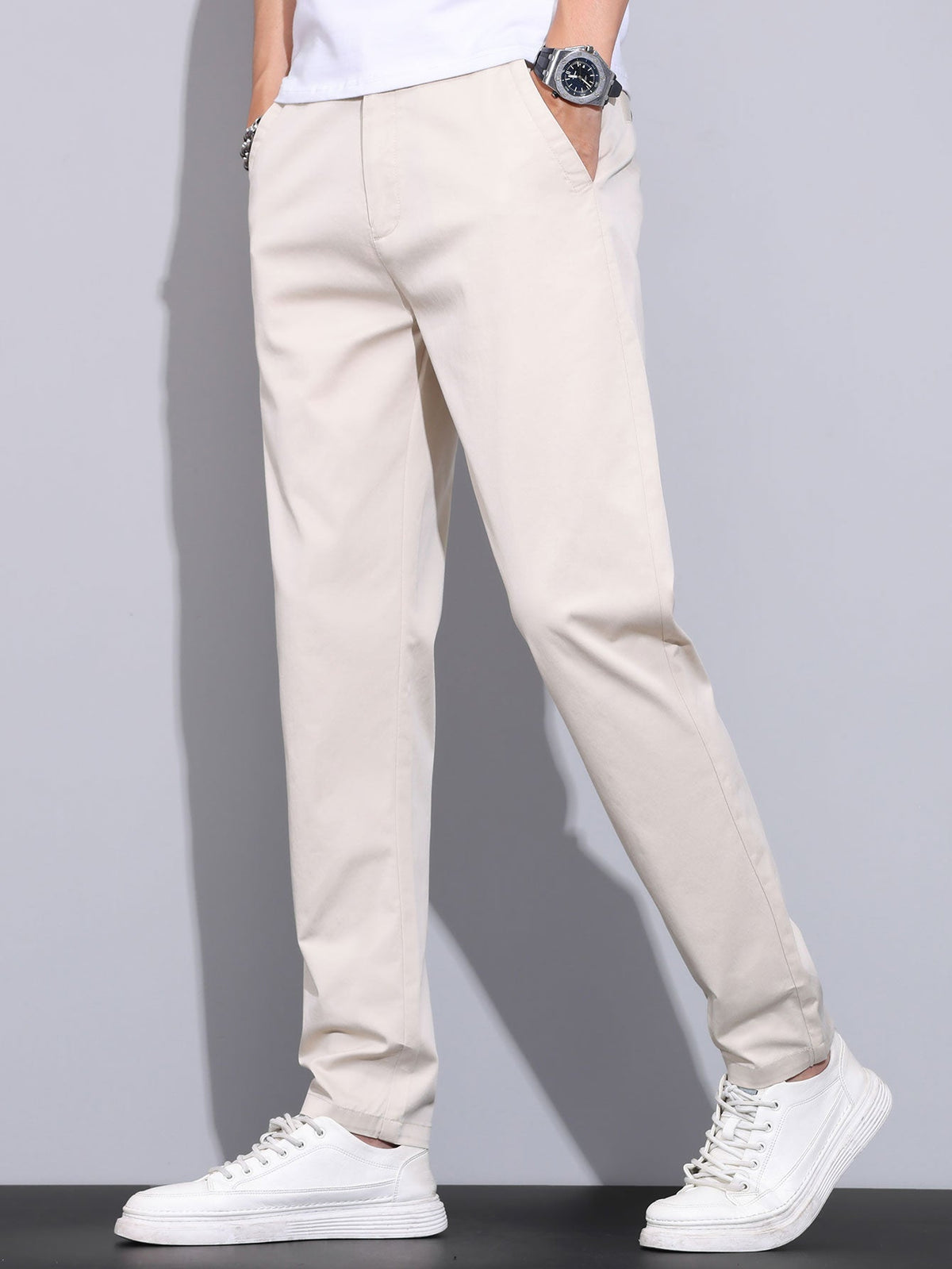 Pantalón Recto con Cintura Elástica | Elegancia y Comodidad