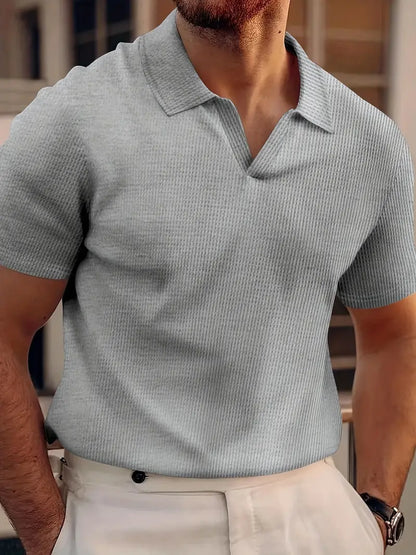 Polo elegante de manga corta para hombre