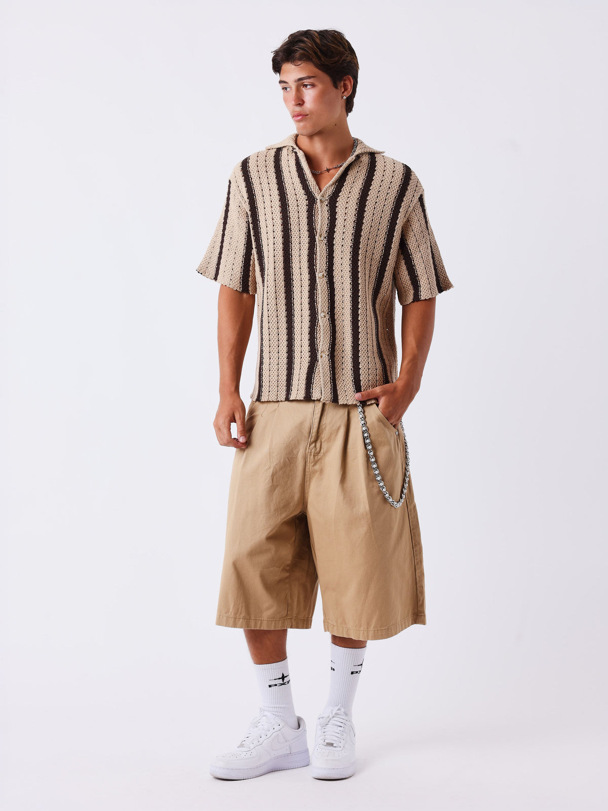 Camisa de punto calado