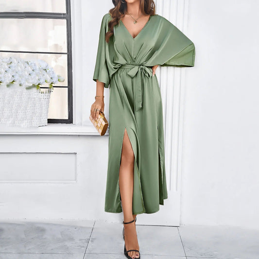 Vestido Maxi de Verano para Mujer con Escote en V y Corte Suelto