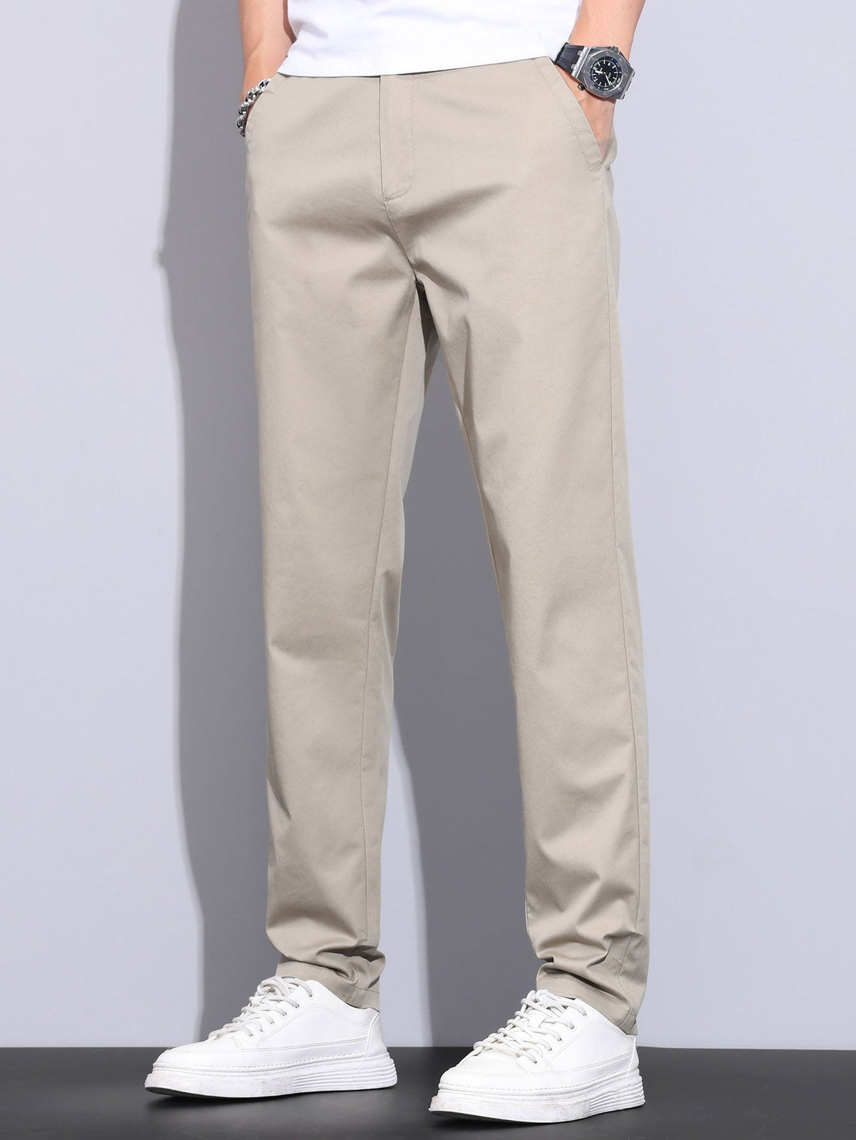 Pantalón Recto con Cintura Elástica | Elegancia y Comodidad