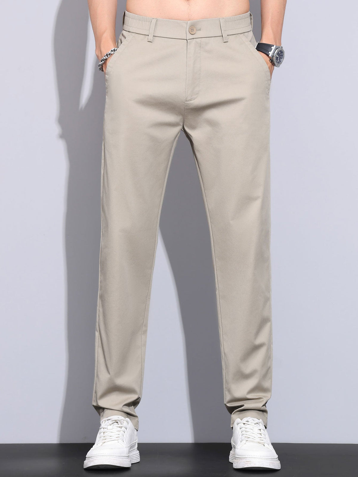 Pantalón Recto con Cintura Elástica | Elegancia y Comodidad