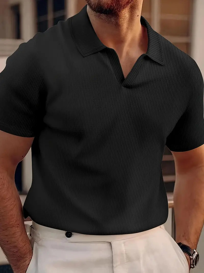 Polo elegante de manga corta para hombre