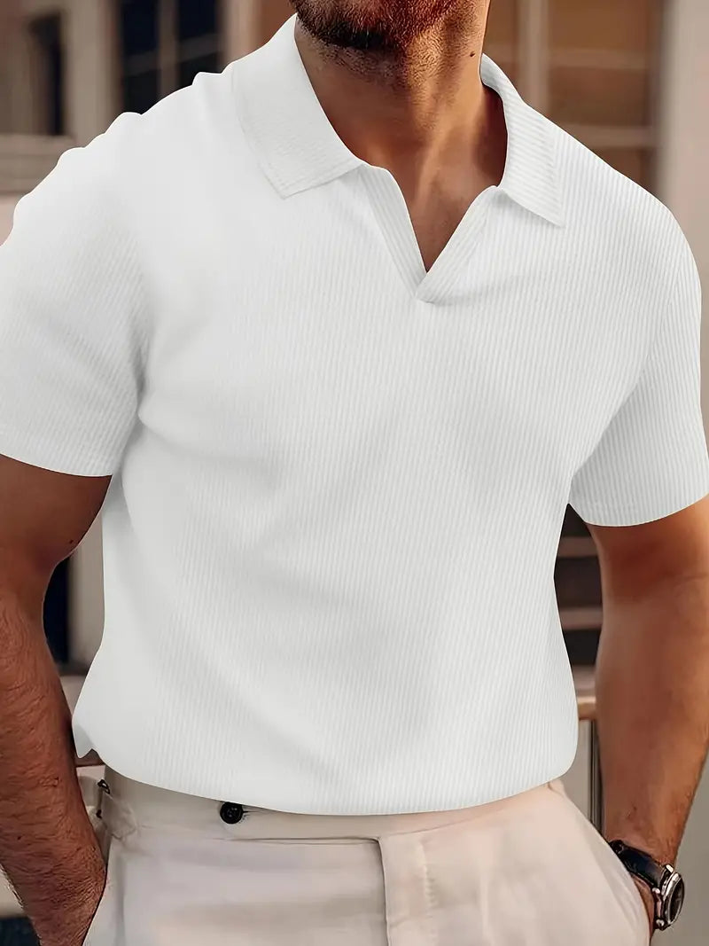 Polo elegante de manga corta para hombre