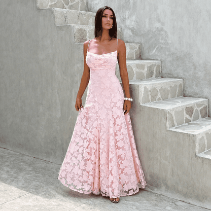 Vestido de Noche Drapeado con Espalda Abierta ✨