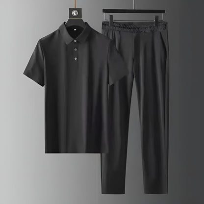 Benicio | Conjunto para hombre de dos piezas con polo y pantalón cómodo | Casual