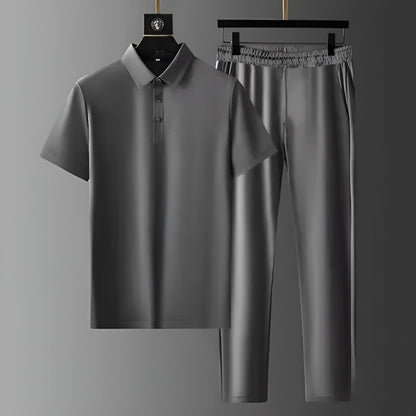 Benicio | Conjunto para hombre de dos piezas con polo y pantalón cómodo | Casual