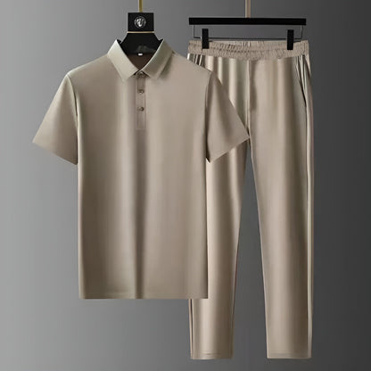 Benicio | Conjunto para hombre de dos piezas con polo y pantalón cómodo | Casual