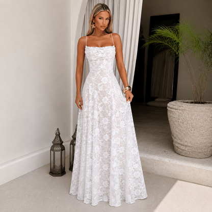 Vestido de Noche Drapeado con Espalda Abierta ✨