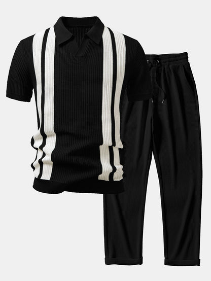 Polo Johnny de Rayas + Pantalón Recto