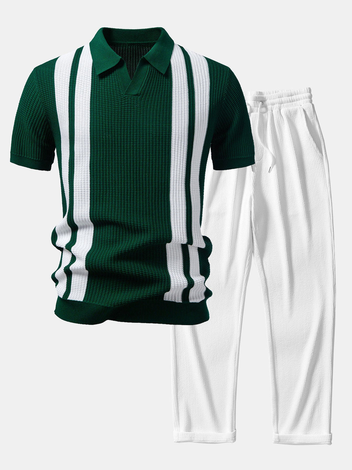 Polo Johnny de Rayas + Pantalón Recto