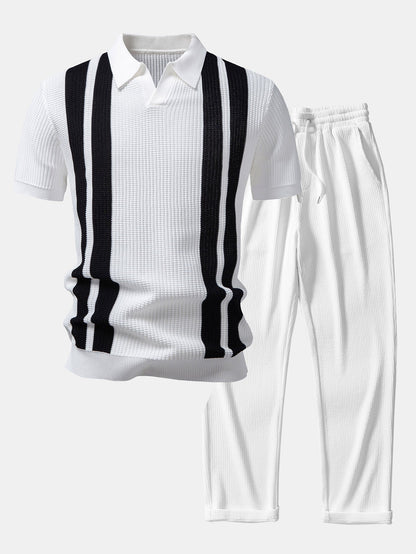 Polo Johnny de Rayas + Pantalón Recto