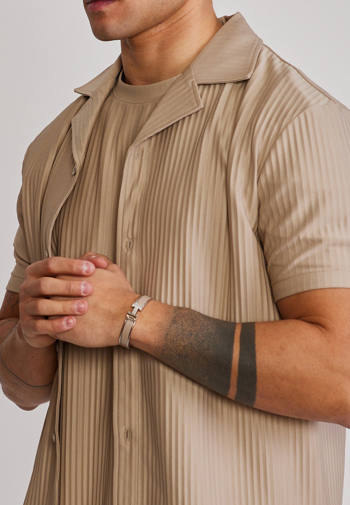 Stone Plisse Shirt