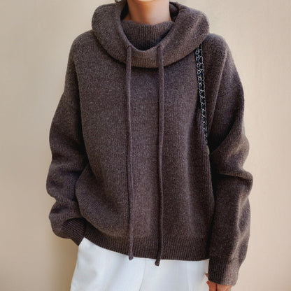 Alma | Jersey de Punto con Capucha Mujer Oversize Manga Larga