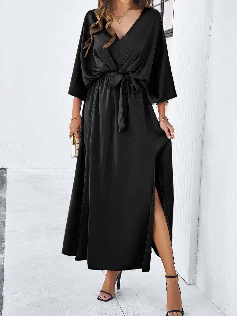 Vestido Maxi de Verano para Mujer con Escote en V y Corte Suelto