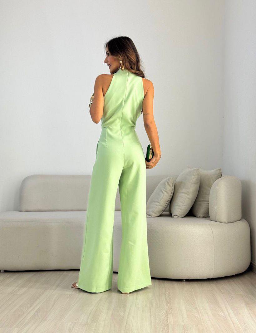 Mono Elegante Mujer – Diseño Fluido con Cintura Definida y Pierna Ancha