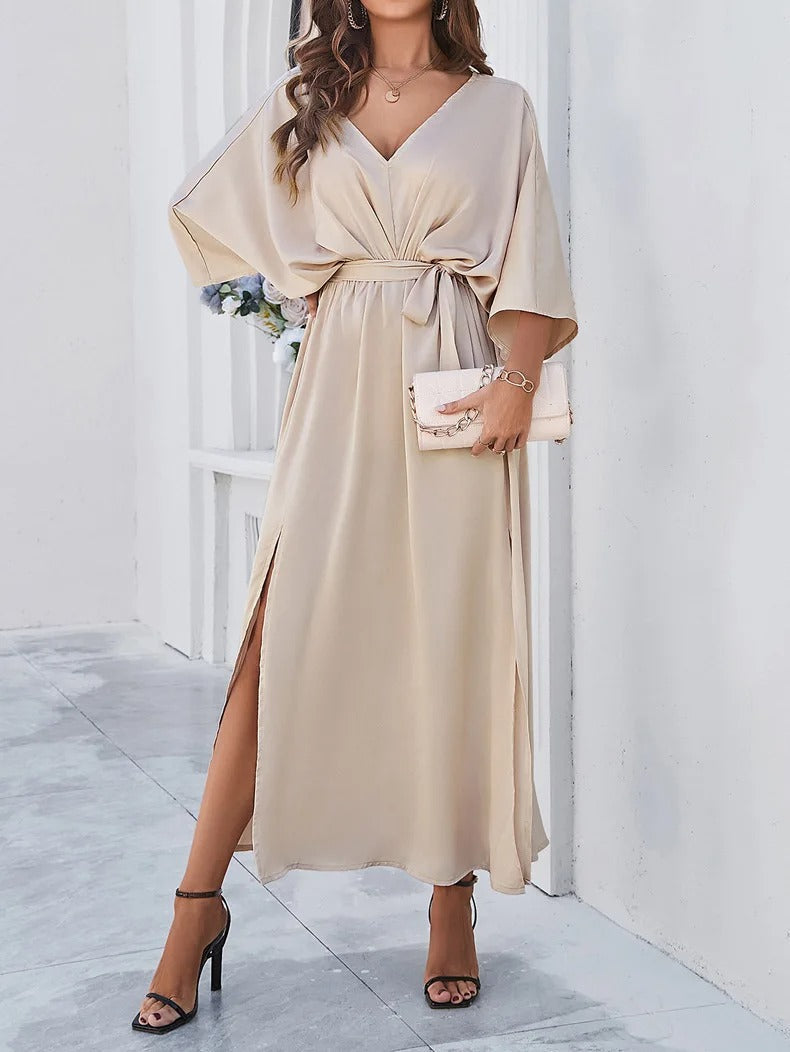 Vestido Maxi de Verano para Mujer con Escote en V y Corte Suelto