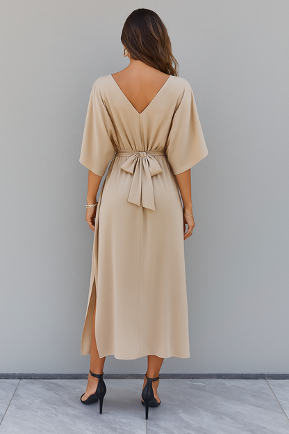 Vestido Maxi de Verano para Mujer con Escote en V y Corte Suelto