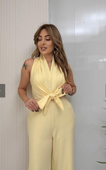 Mono Elegante Mujer – Diseño Fluido con Cintura Definida y Pierna Ancha