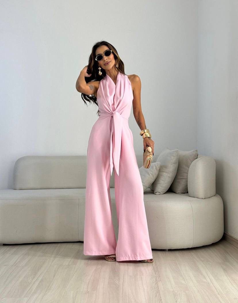 Mono Elegante Mujer – Diseño Fluido con Cintura Definida y Pierna Ancha