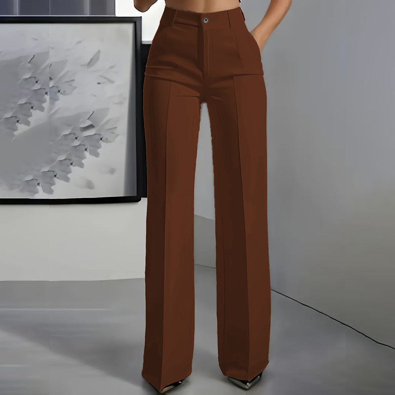 Pantalón de Traje de Mujer de Talle Alto