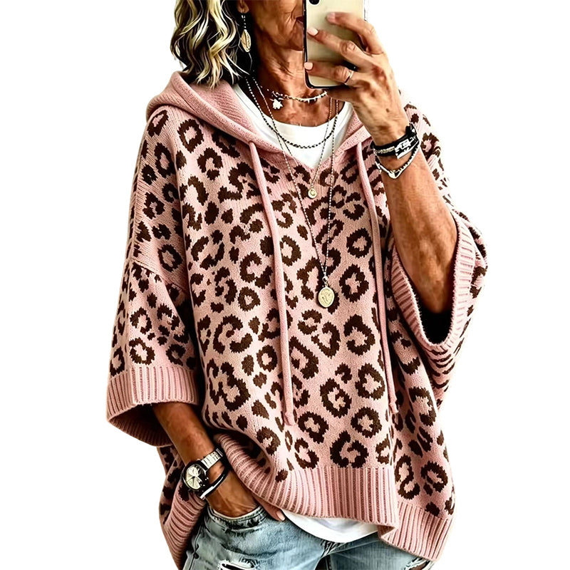Jersey Oversize de Punto con Estampado Leopardo ✨