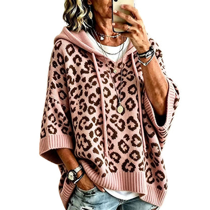 Jersey Oversize de Punto con Estampado Leopardo ✨
