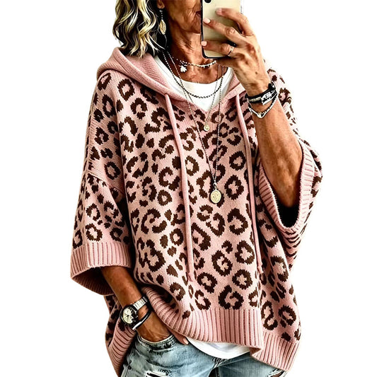 Jersey Oversize de Punto con Estampado Leopardo ✨