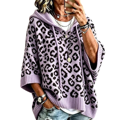 Jersey Oversize de Punto con Estampado Leopardo ✨