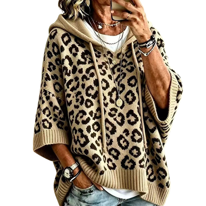 Jersey Oversize de Punto con Estampado Leopardo ✨