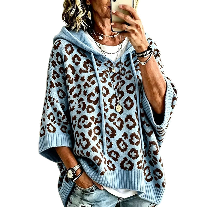 Jersey Oversize de Punto con Estampado Leopardo ✨