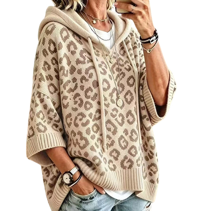 Jersey Oversize de Punto con Estampado Leopardo ✨