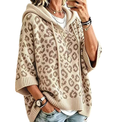 Jersey Oversize de Punto con Estampado Leopardo ✨